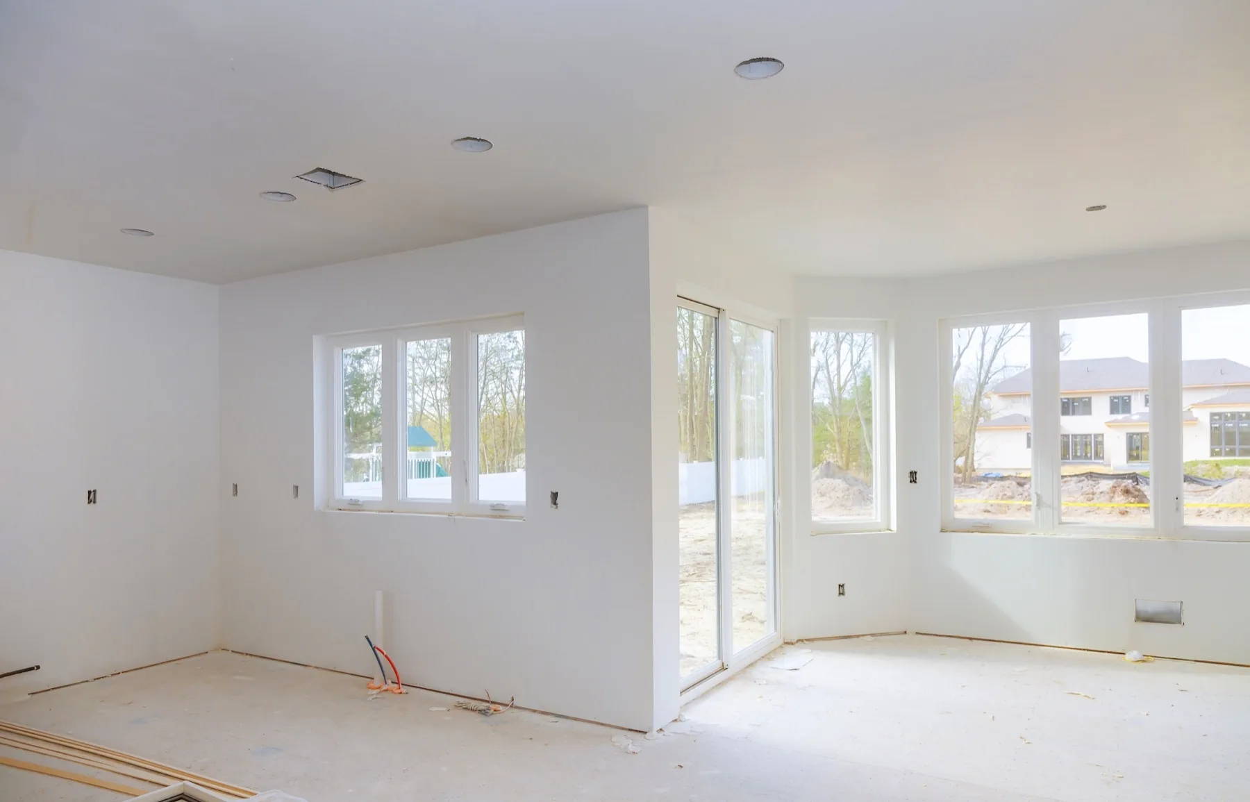 A finished home addition interior